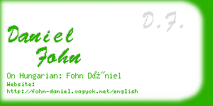 daniel fohn business card